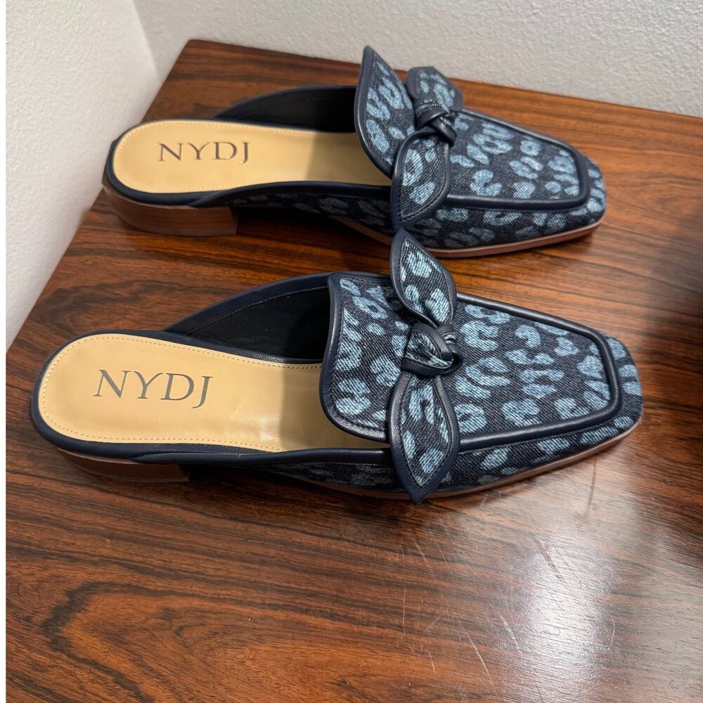 NWOT NYDJ Tillie Mule in Cheetah Denim Size 9 - Picture 6 of 6